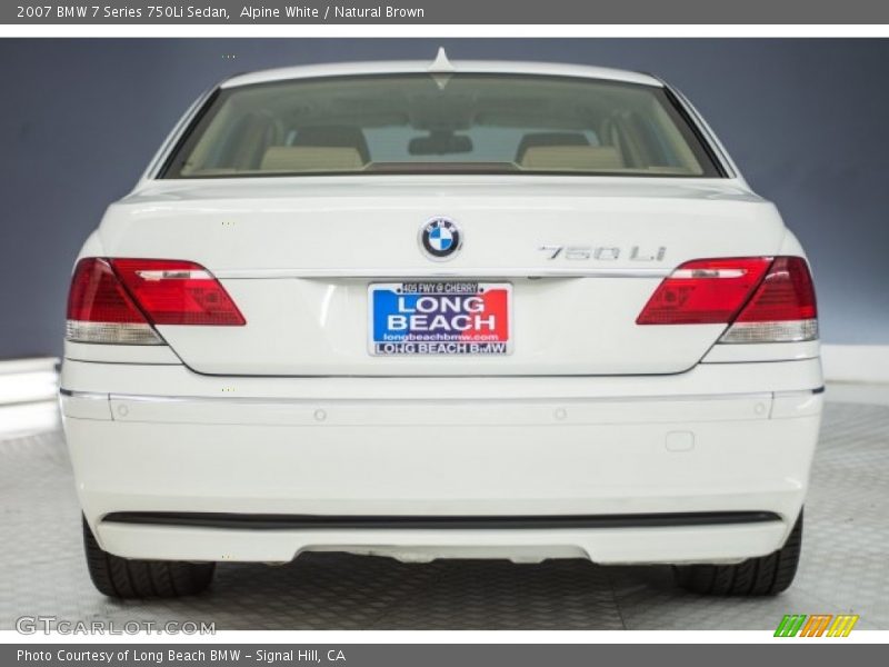 Alpine White / Natural Brown 2007 BMW 7 Series 750Li Sedan