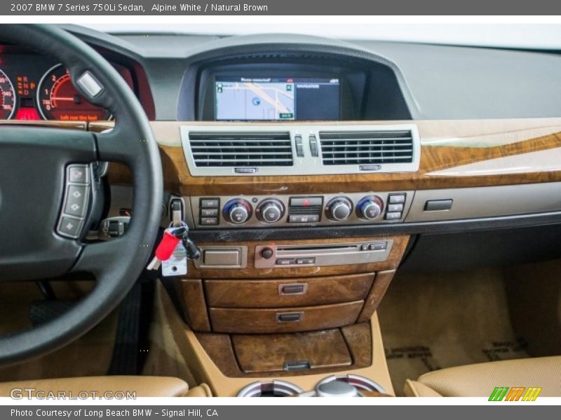 Alpine White / Natural Brown 2007 BMW 7 Series 750Li Sedan