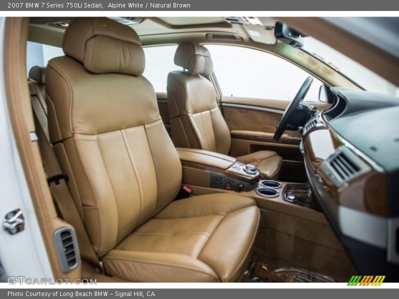 Alpine White / Natural Brown 2007 BMW 7 Series 750Li Sedan