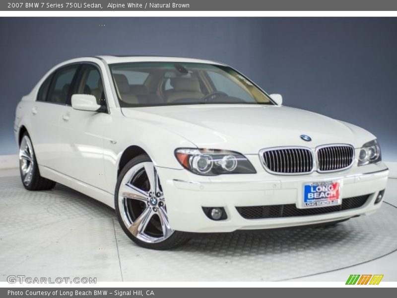 Alpine White / Natural Brown 2007 BMW 7 Series 750Li Sedan