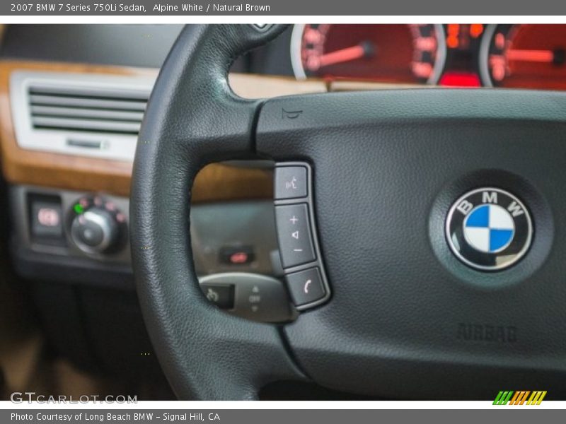 Alpine White / Natural Brown 2007 BMW 7 Series 750Li Sedan