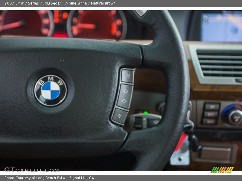 Alpine White / Natural Brown 2007 BMW 7 Series 750Li Sedan