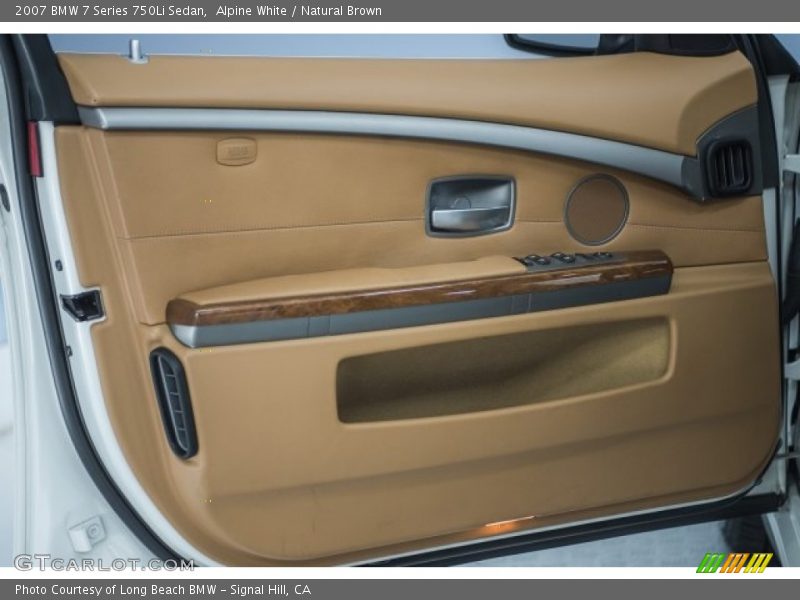 Alpine White / Natural Brown 2007 BMW 7 Series 750Li Sedan