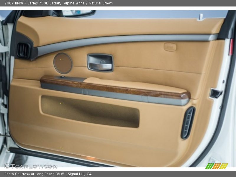 Alpine White / Natural Brown 2007 BMW 7 Series 750Li Sedan
