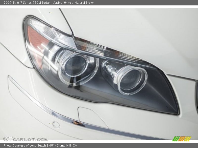 Alpine White / Natural Brown 2007 BMW 7 Series 750Li Sedan