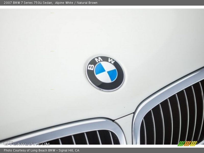 Alpine White / Natural Brown 2007 BMW 7 Series 750Li Sedan
