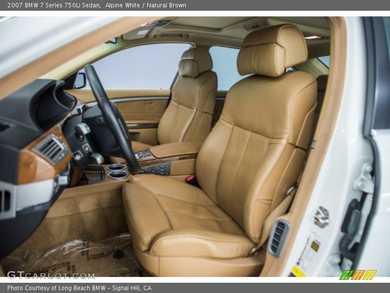 Alpine White / Natural Brown 2007 BMW 7 Series 750Li Sedan