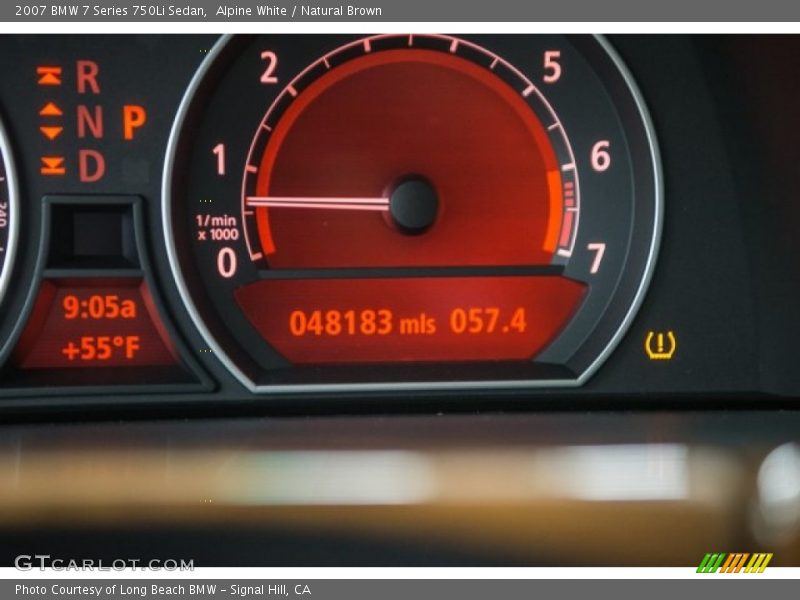 Alpine White / Natural Brown 2007 BMW 7 Series 750Li Sedan