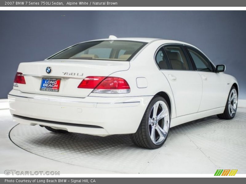 Alpine White / Natural Brown 2007 BMW 7 Series 750Li Sedan