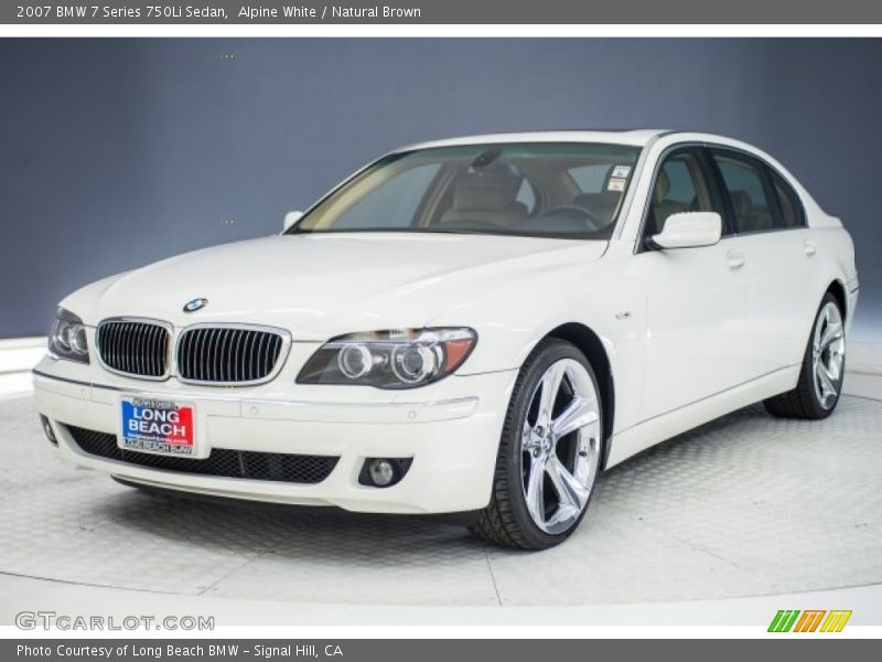 Alpine White / Natural Brown 2007 BMW 7 Series 750Li Sedan