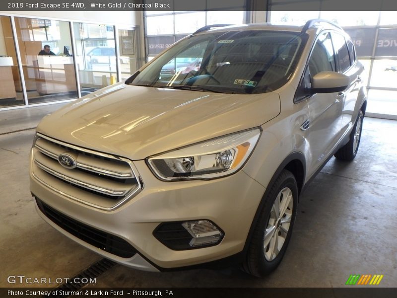 White Gold / Charcoal Black 2018 Ford Escape SE 4WD