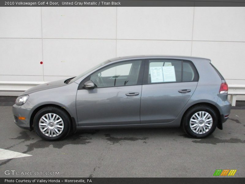 United Gray Metallic / Titan Black 2010 Volkswagen Golf 4 Door