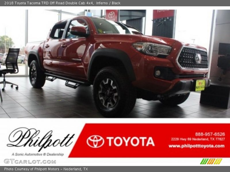 Inferno / Black 2018 Toyota Tacoma TRD Off Road Double Cab 4x4