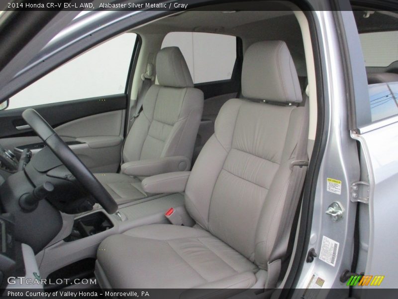 Alabaster Silver Metallic / Gray 2014 Honda CR-V EX-L AWD