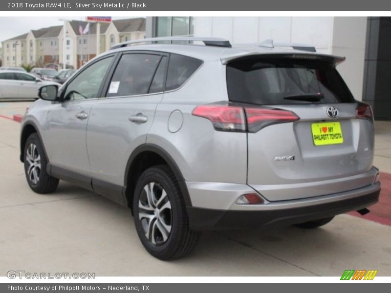 Silver Sky Metallic / Black 2018 Toyota RAV4 LE