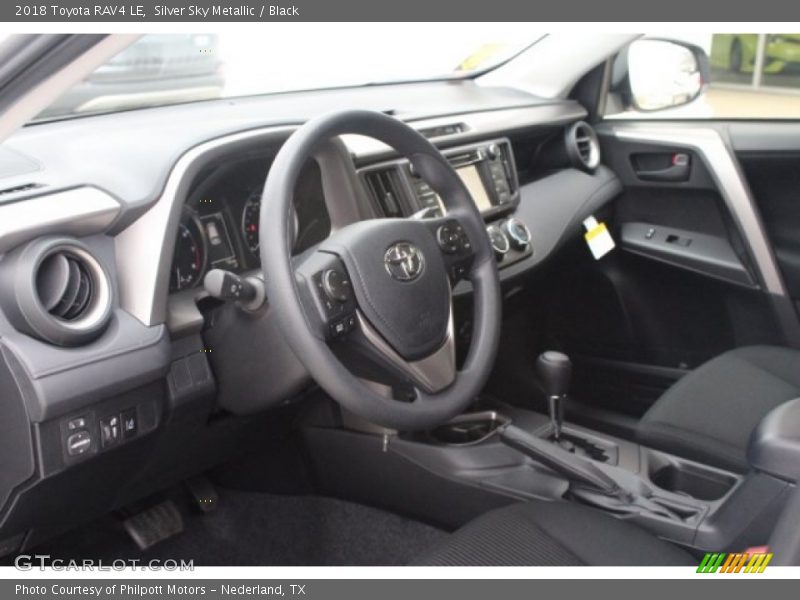 Silver Sky Metallic / Black 2018 Toyota RAV4 LE