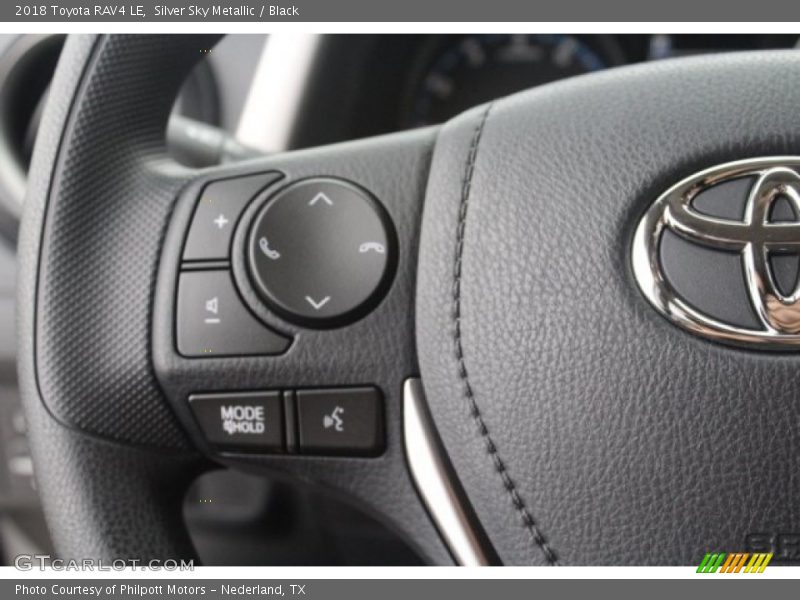 Silver Sky Metallic / Black 2018 Toyota RAV4 LE