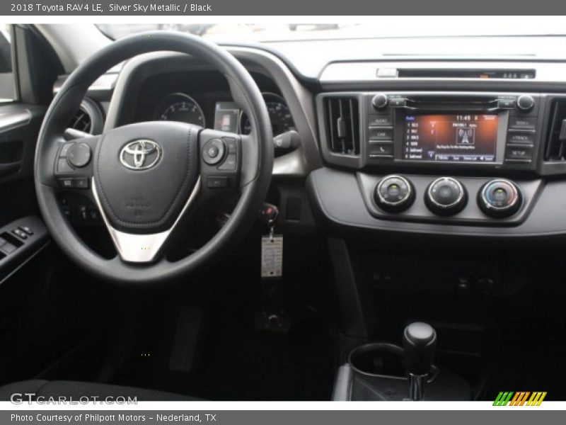 Silver Sky Metallic / Black 2018 Toyota RAV4 LE