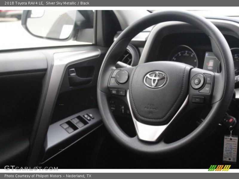 Silver Sky Metallic / Black 2018 Toyota RAV4 LE