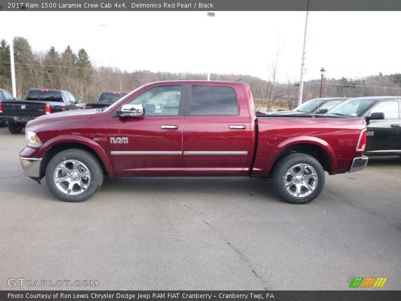 Delmonico Red Pearl / Black 2017 Ram 1500 Laramie Crew Cab 4x4