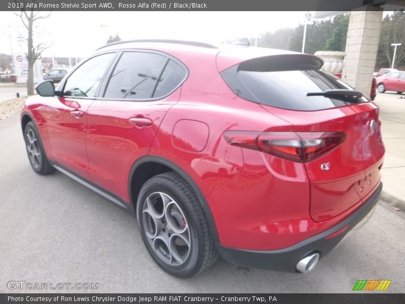 Rosso Alfa (Red) / Black/Black 2018 Alfa Romeo Stelvio Sport AWD