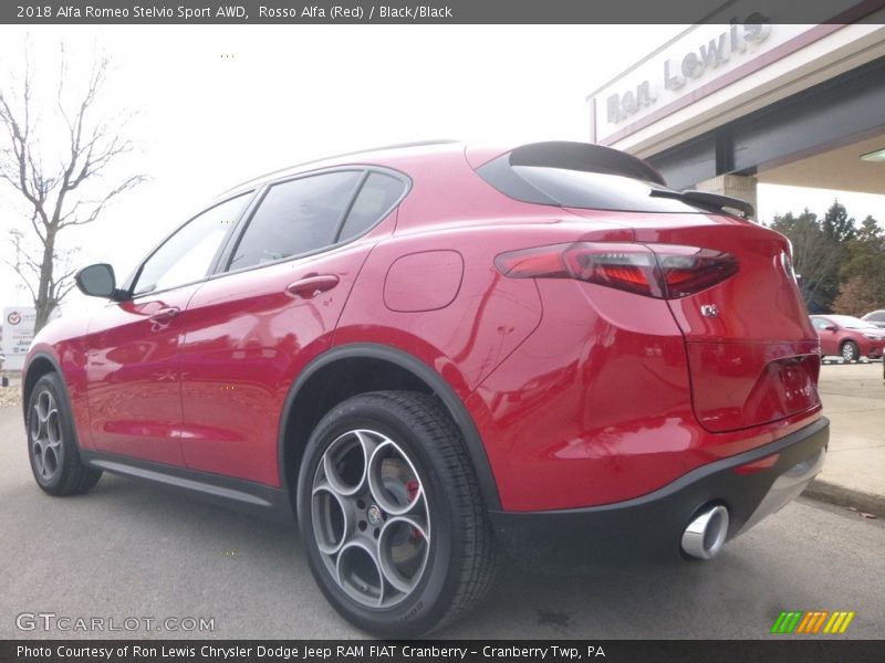 Rosso Alfa (Red) / Black/Black 2018 Alfa Romeo Stelvio Sport AWD