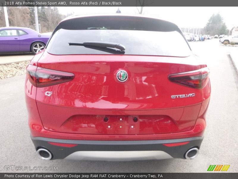 Rosso Alfa (Red) / Black/Black 2018 Alfa Romeo Stelvio Sport AWD