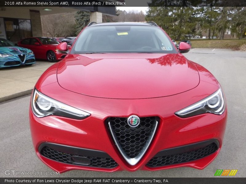 Rosso Alfa (Red) / Black/Black 2018 Alfa Romeo Stelvio Sport AWD
