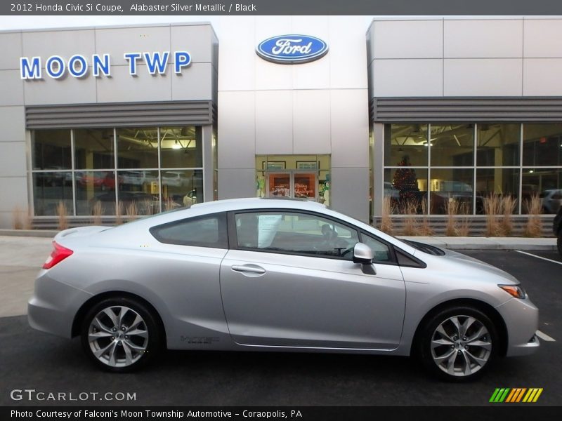 Alabaster Silver Metallic / Black 2012 Honda Civic Si Coupe