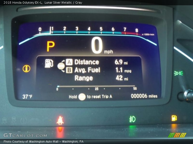 Lunar Silver Metallic / Gray 2018 Honda Odyssey EX-L