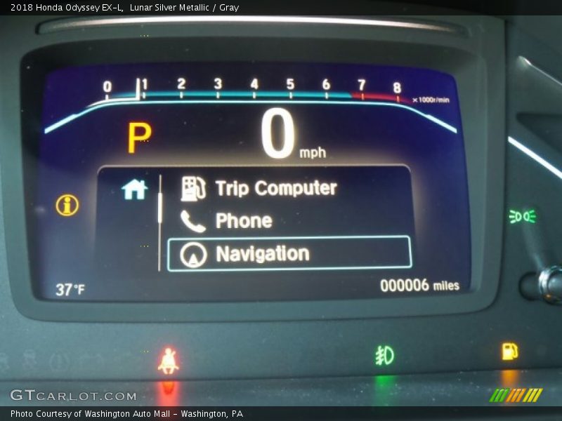 Lunar Silver Metallic / Gray 2018 Honda Odyssey EX-L