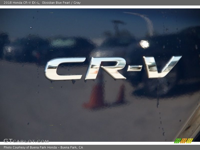 Obsidian Blue Pearl / Gray 2018 Honda CR-V EX-L