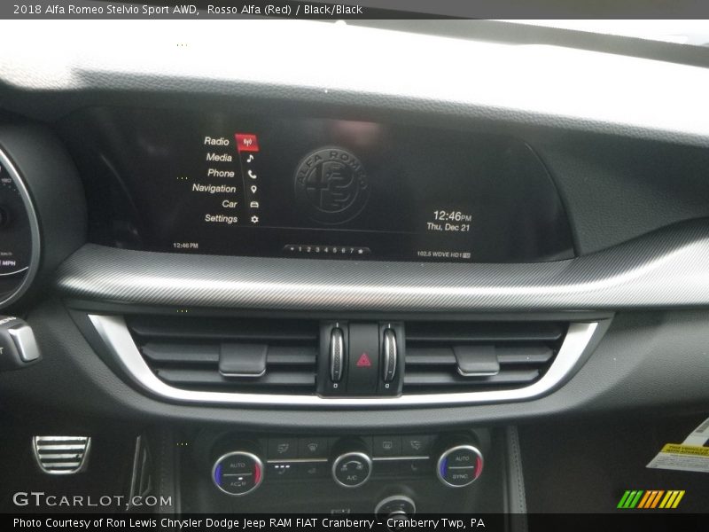 Rosso Alfa (Red) / Black/Black 2018 Alfa Romeo Stelvio Sport AWD