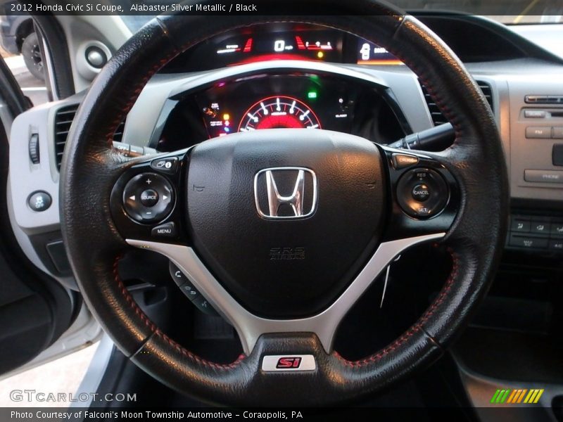 Alabaster Silver Metallic / Black 2012 Honda Civic Si Coupe