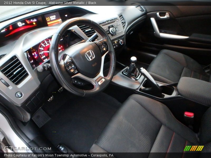 Alabaster Silver Metallic / Black 2012 Honda Civic Si Coupe