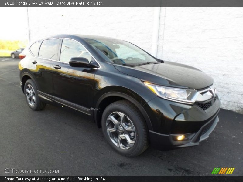 Dark Olive Metallic / Black 2018 Honda CR-V EX AWD