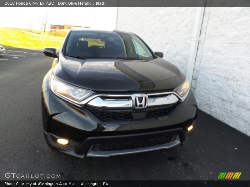 Dark Olive Metallic / Black 2018 Honda CR-V EX AWD