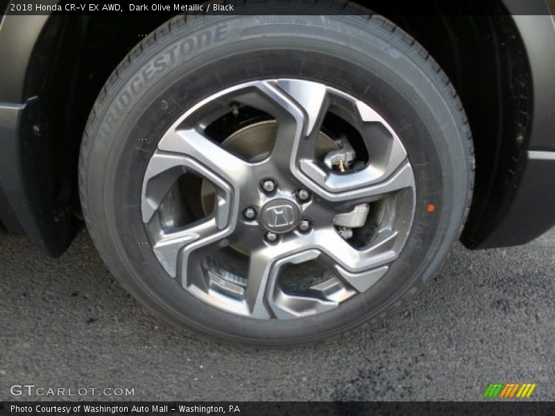 Dark Olive Metallic / Black 2018 Honda CR-V EX AWD