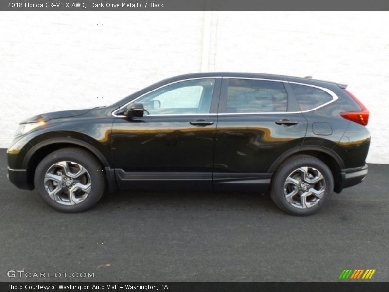 Dark Olive Metallic / Black 2018 Honda CR-V EX AWD