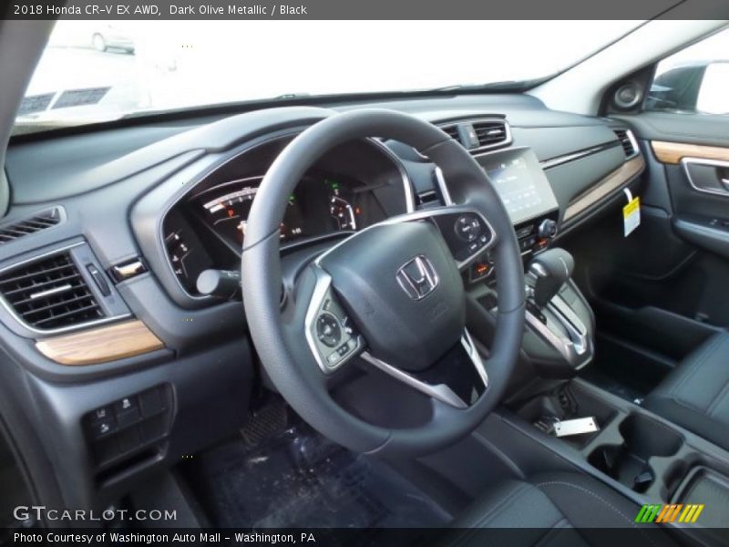 Dark Olive Metallic / Black 2018 Honda CR-V EX AWD