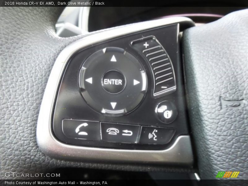 Dark Olive Metallic / Black 2018 Honda CR-V EX AWD