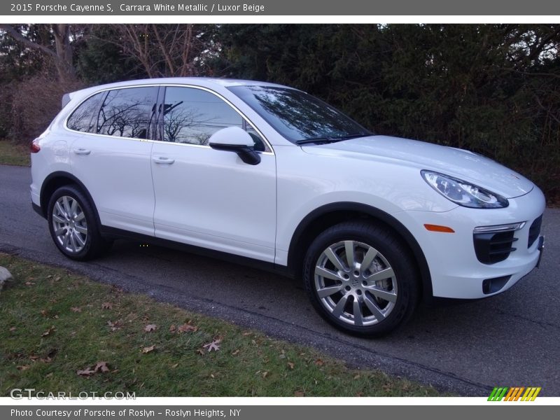 Carrara White Metallic / Luxor Beige 2015 Porsche Cayenne S