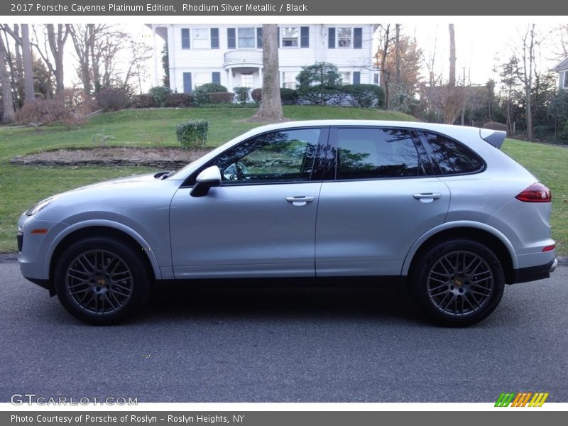 Rhodium Silver Metallic / Black 2017 Porsche Cayenne Platinum Edition