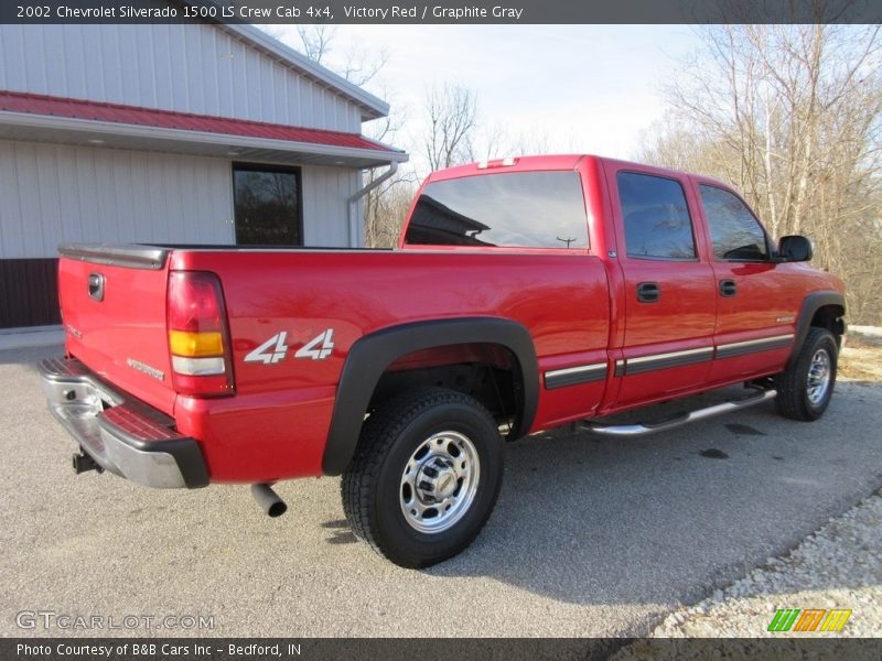 Victory Red / Graphite Gray 2002 Chevrolet Silverado 1500 LS Crew Cab 4x4