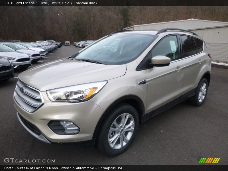 White Gold / Charcoal Black 2018 Ford Escape SE 4WD