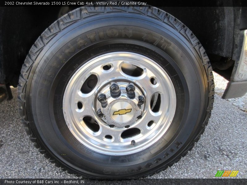 Victory Red / Graphite Gray 2002 Chevrolet Silverado 1500 LS Crew Cab 4x4