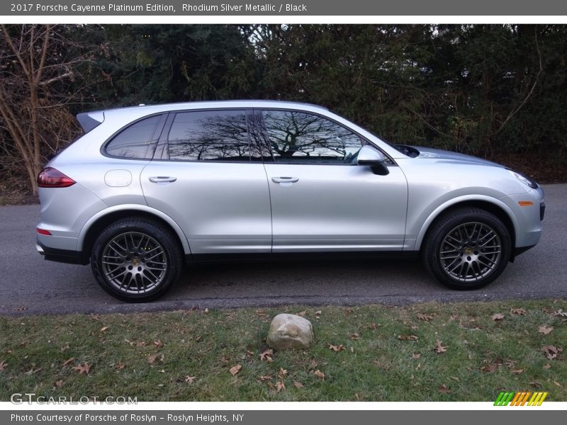 Rhodium Silver Metallic / Black 2017 Porsche Cayenne Platinum Edition