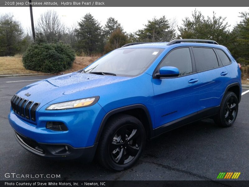 Hydro Blue Pearl / Black 2018 Jeep Cherokee Altitude