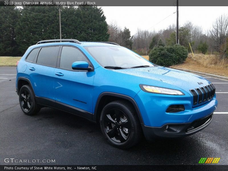 Hydro Blue Pearl / Black 2018 Jeep Cherokee Altitude