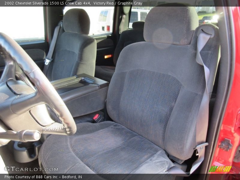 Victory Red / Graphite Gray 2002 Chevrolet Silverado 1500 LS Crew Cab 4x4